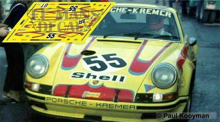 Décal Porsche 911 S Spa 1972 55 1:32 1:43 1:24 1:18 Décalcomanies fente 911S - Photo 1/1