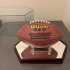 Glass and Mirror Display Cherry Wood case For Signed Autographed Football NFL — photo 4