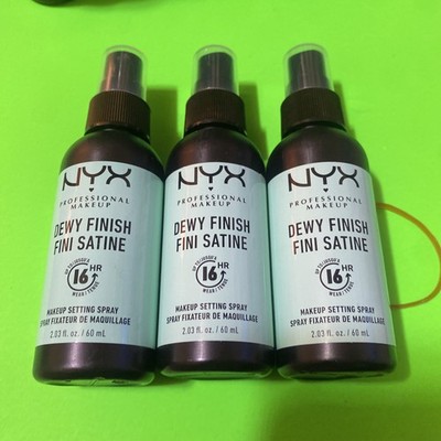 Lot of (3) NYX Dewy Finish Makeup Setting Sprays 2.03 fl oz