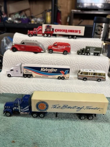 Vintage Name Brand Hot Wheels Trucks & Trailer Big Rigs Bus Ambulance Military