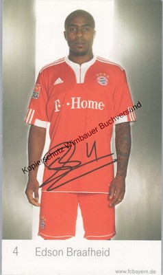 Autogrammkarte Edson Braafheid Bayern München Braafheid, Edson :