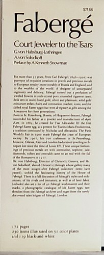 FABERGE Court JEWELER to the TSARS 1979 HC/DJ Habsburg-Lothringen. A. von Solodk - Picture 2 of 6