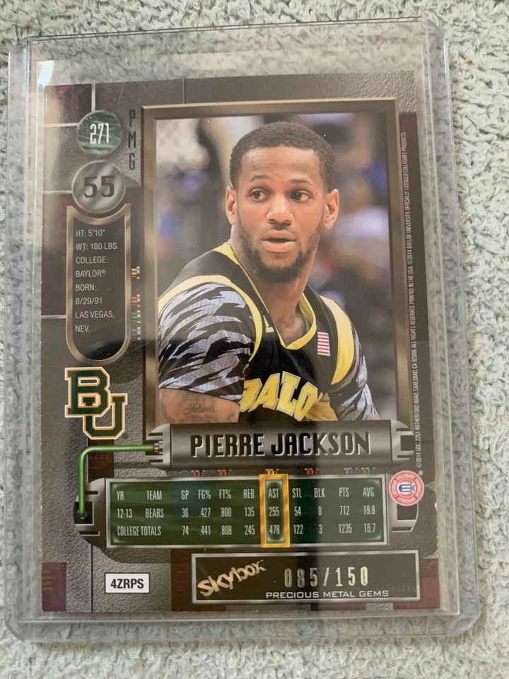 PIERRE JACKSON 2013-14 FLEER RETRO PRECIOUS METAL GEMS rc ROOKIE #ed/150 Baylor - Image 4 of 4