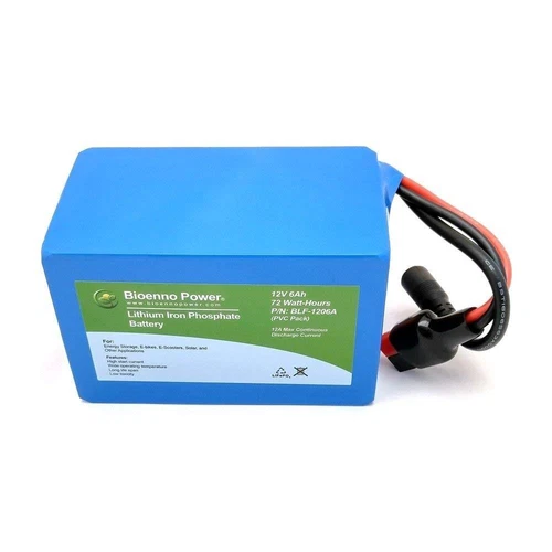 Bioenno Power BLF-1206A 12V 6Ah LFP LiFePO4 Battery - 12A Max Discharge