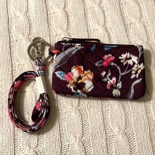 Vera Bradley Iconic Zip ID Lanyard Set Indiana Rose NWT Work School