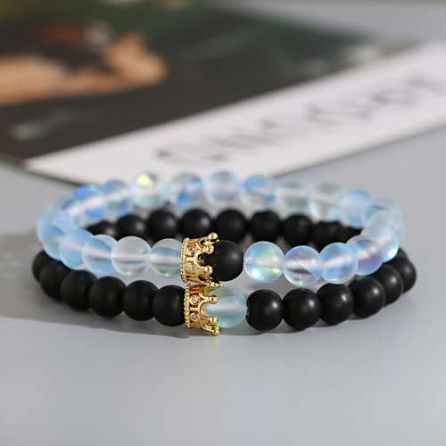 Couple His & Hers Distance Healing Bracelet Black Red Lava Bead Matching YinYang - Picture 141 of 156