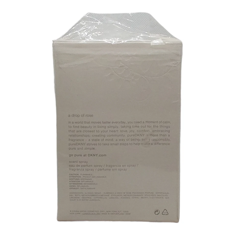 Donna Karan Pure DKNY A Drop of Rose Eau De Parfum 3,4 oz 100 ml para mujer Foto 3 de 4
