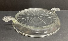 Fire King Clear Glass Two Handled Hot Plate C...
