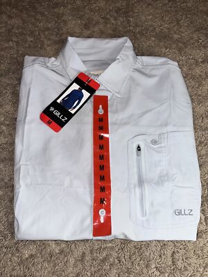 Men's Gillz Deep Sea Woven Gray Long Sleeve Fishing Shirt MEDIUM