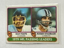 1980 Topps Dan Fouts/Roger Staubach 1979 NFL Passing Leaders #331 Football