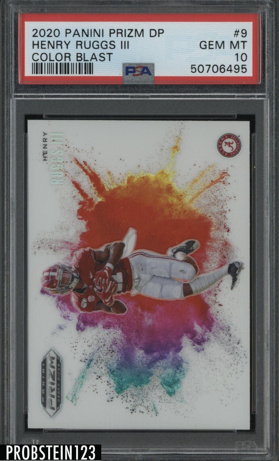 Henry Ruggs III Panini Prizm Draft Picks Color Blast #9 Base