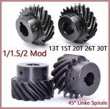 Schr&auml;gstirnr&auml;der 1/1.5/2 Mod 45&deg; Linke Spirale Mit Schritte 45# Stahl Zahnr&auml;der