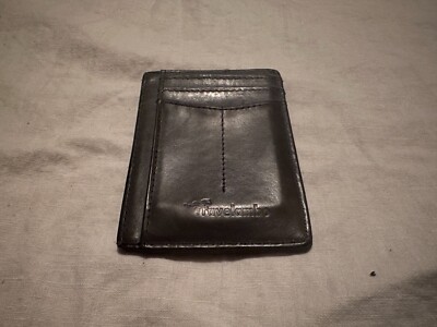 Travelambo Wallet Card Holder with Slot for ID, Black/Blue