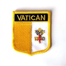 x2 Pack FLAG PATCH PATCHES vatican IRON ON COUNTRY EMBROIDERED WORLD FLAG