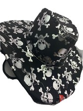 Cowboy Hat Pirate Cosplay Skull & Bones Print Costume One Size Fits Most Adults