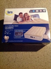 NIB Serta 15" Raised Queen Inflatable Mattress With Integrated Pump Technology