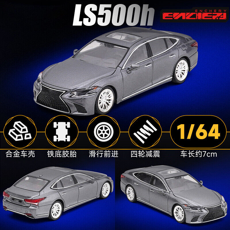 1/64 LEXUS LS500h 改 ブラック Lexus LS 500h Black with Black Interior 1/18 Model Car by