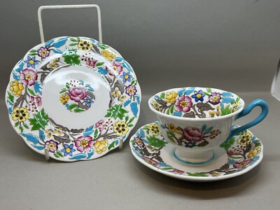 Royal Albert Jacobean 3 Stück Porzellan Floral Teetasse Trio (P-4224 372)