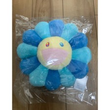 Takashi Murakami Flower Cushion Pillow plush 30cm Blue x Light Blue kaikai kiki