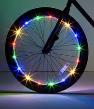 LED Bicycle Bike Cycling Rim String Lights Open  Close Wheel Spoke