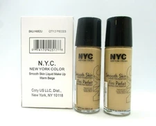 Lot/2 New York Color NYC Smooth Skin Liquid Foundation ~ 682 Warm Beige ~0.99 oz