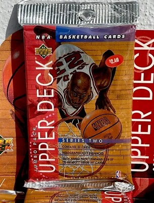 1993-94 UPPER DECK NBA Basketball (serie 2) JUMBO PACK 22 CARDS AIR JORDAN IMBALLO ORIGINALE!
