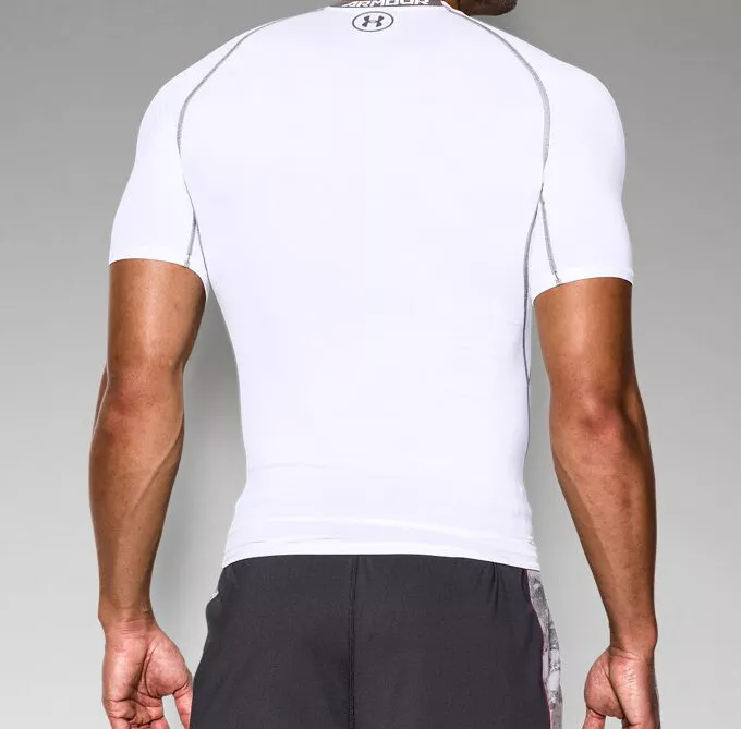 Under Armour Short de compression Homme - HeatGear® Armour - Blanc/Noir