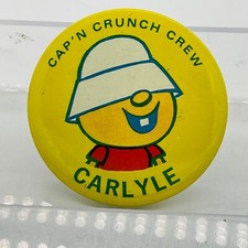 Vintage Captain Cap'n Crunch Crew Cereal Carlyle 1965 Button Pin Rare  EXC  