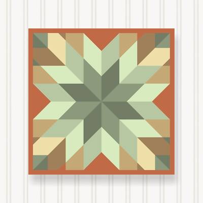 Barn Quilt Square, 8 Sizes, Outdoor & Indoor Wall Art, Home Decor, BQ110-10