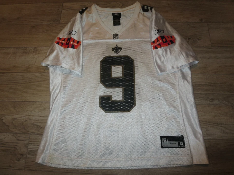 Camiseta deportiva para mujer Drew Brees #9 New Orleans Saints Super Bowl Reebok NFL XL Foto 2 de 4