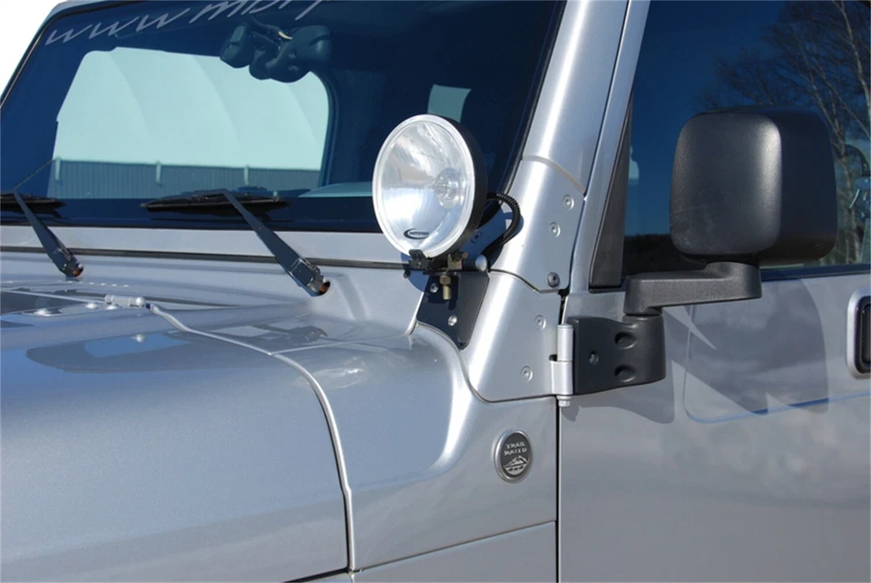 Soporte de luz de parabrisas MBRP escape 131043 compatible con 97-06 TJ Wrangler Foto 3 de 3