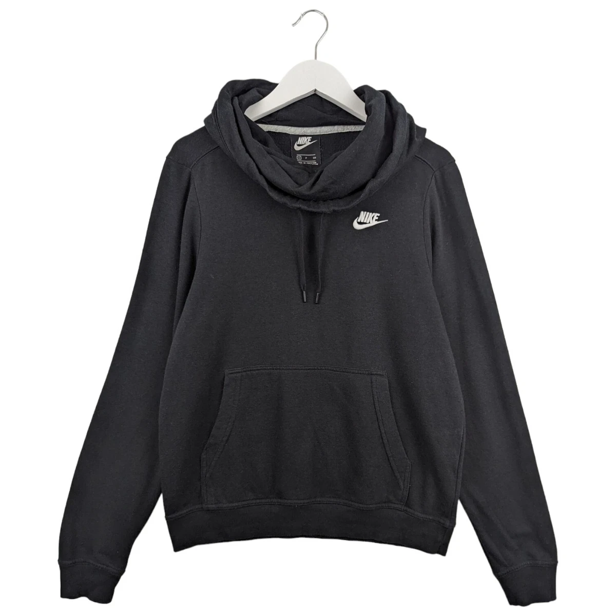 nike black funnel neck hoodie