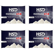 HSD Dishwashers Salt 5X Power For Dishwashers & Water Softeners 2kg Bag [4 Pack] 1.15 per kilo