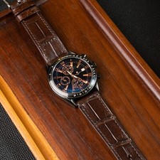 Leather Watch Strap, Brown Watch Band, Quick Release 18mm 20mm 22mm Unpadded