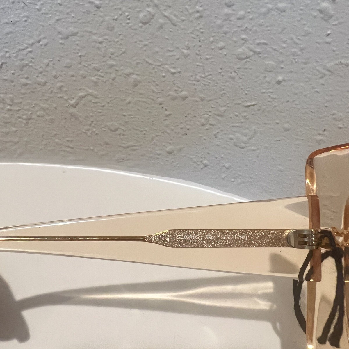 Stella MacCartney Square Clear Orange Bio Material Women’s Sunglasses NEW Stella McCartney SC50042I Tortoise, Orange Prescription  main image 2
