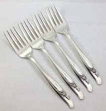 International EXQUISITE Silverplate Rogers  Bro 1957 Silverware 4 Salad Forks