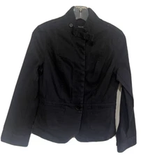 Talbots Petites Black Blazer Jacket 4P Shacket EUC