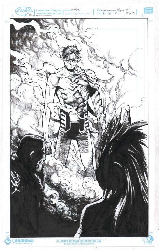 Extraordinary X-Men #4 p.20 - Cyclops Splash - 2016 art by Humberto Ramos Comic Art