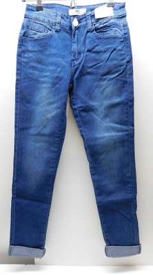 AQ Women's Super Stretch Jeans Cuffed Blue Sizes Available 3, 5, 7, 9, 11,  15