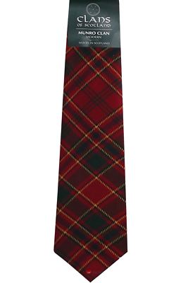 Munro Clan 100 % Wolle schottische Herren Schottenkrawatte