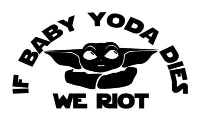 Star Wars Baby Yoda Riot Decal #2 4