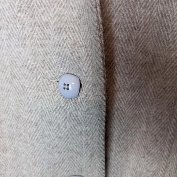 Abrigo de colección Herman Kay espiga mezcla de lana guisante talla grande Foto 2 de 4