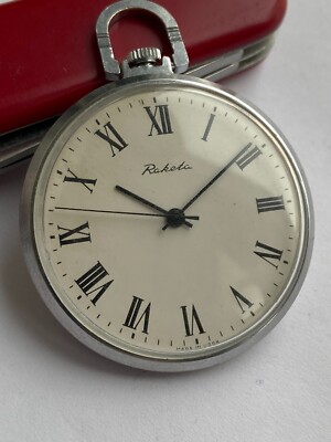 RARE VINTAGE SOVIET POCKET WATCH RAKETA SHIP USSR
