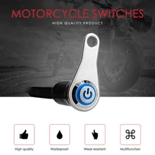 LED Motorcycle Switch ON OFF Handlebar Mount Push Button 12V Headlight Fog Light