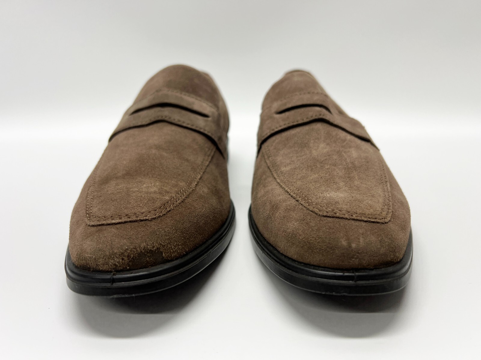 Ecco Suede Beige Mens Moccasin Shoes - Size UK 12.5 - New Marked RRP = £159.00 image 7