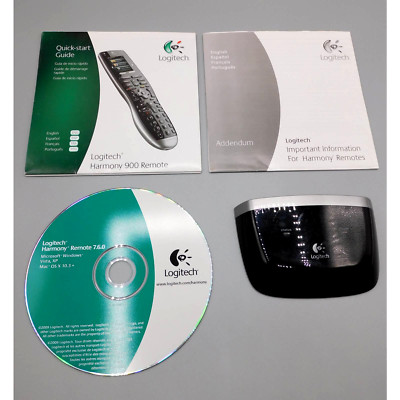 Logitech Blaster IR Receiver 815-000055 w/ Software and Manuals for Harmony 900