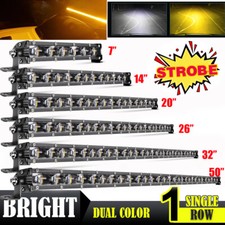 6d 7142026323850 Led Light Bar White Amber Strobe Offroad Lamp Suv Truck