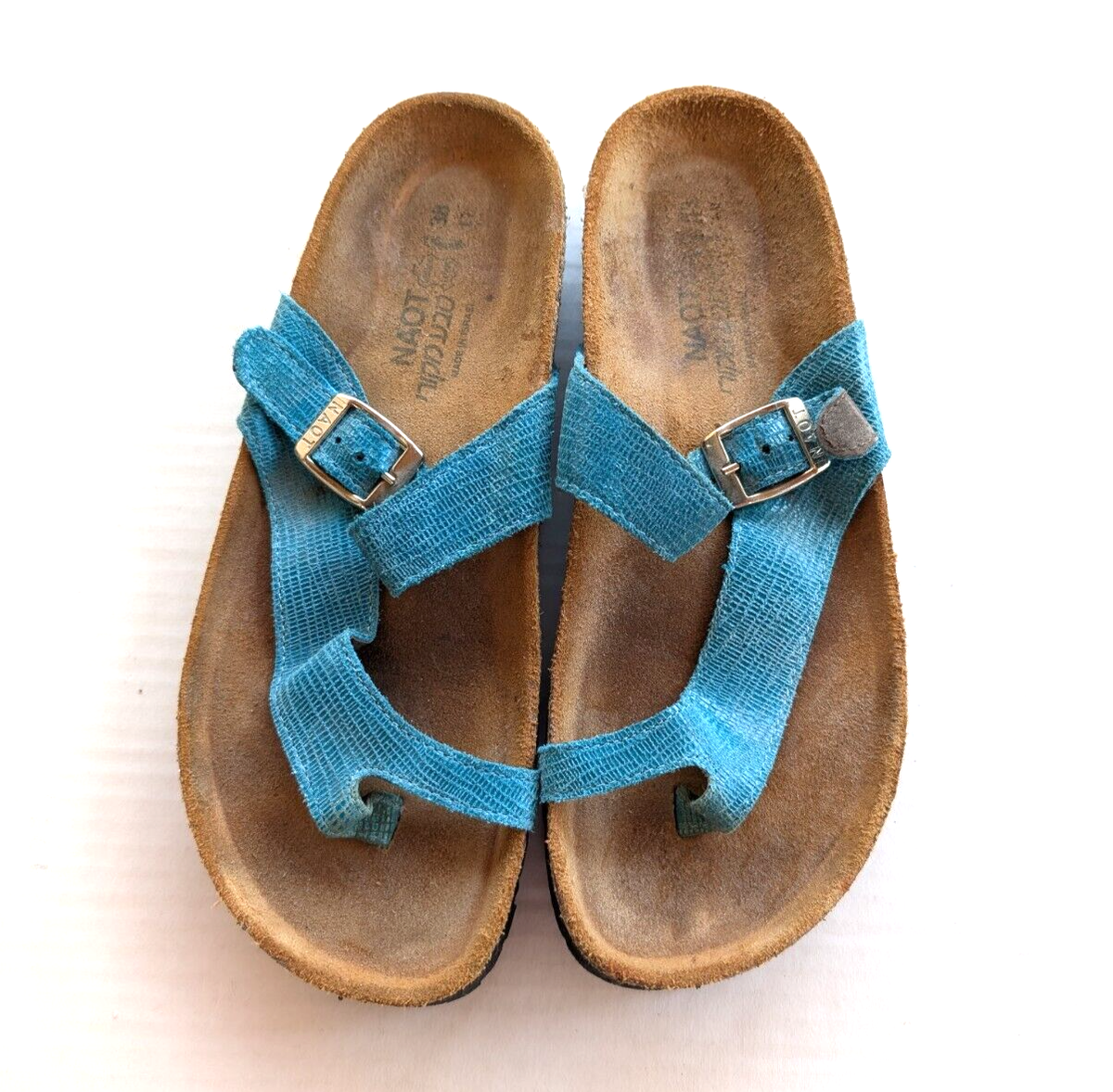 Naot Tahoe Womens Sandals Size US EU 38 Blue Strap Leather