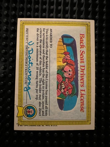 Garbage Pail Kids Series 1 1985 completa tu conjunto GPK 1er U Elige OS1 LECTURA BRILLANTE - Imagen 224 de 418