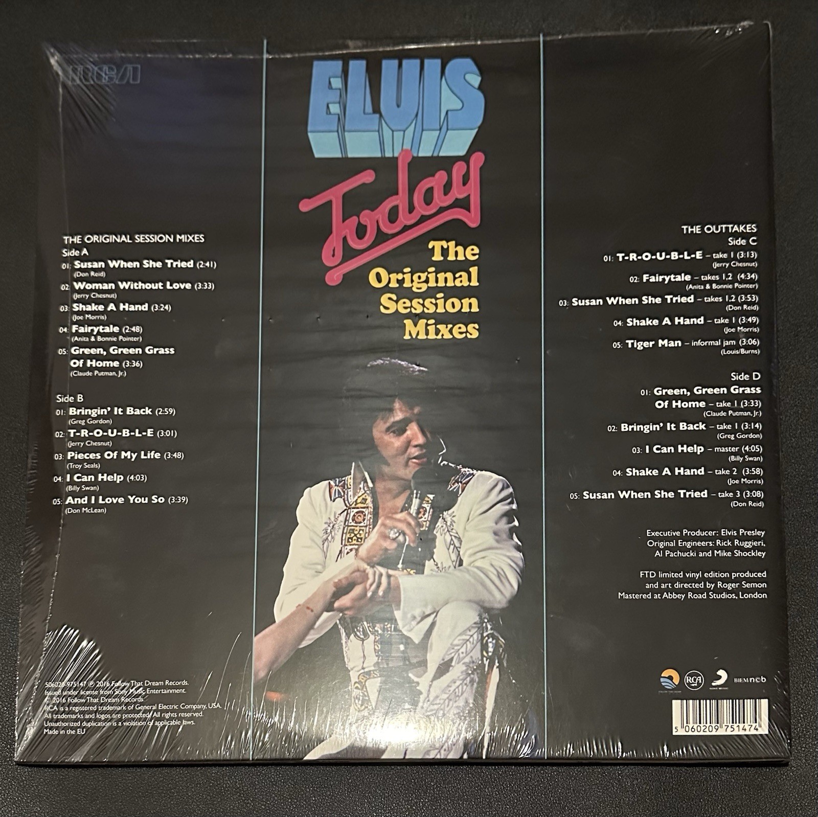 Elvis Presley - Today The Original Session Mixes FTD 2 LP Vinyl 2016
